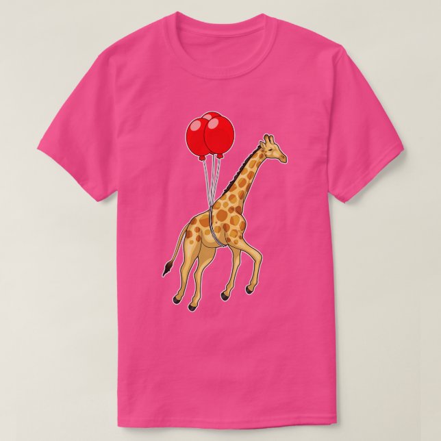 Giraffe Balloon  T-Shirt (Design Front)
