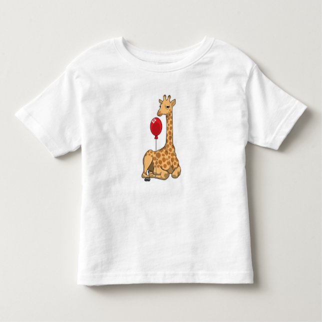 Giraffe Balloon Toddler T-Shirt (Front)