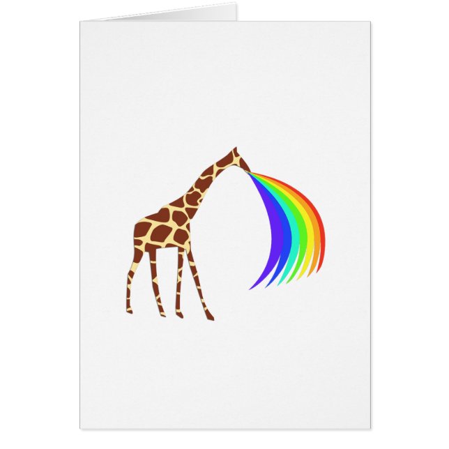 Giraffe barfing a rainbow (Front)