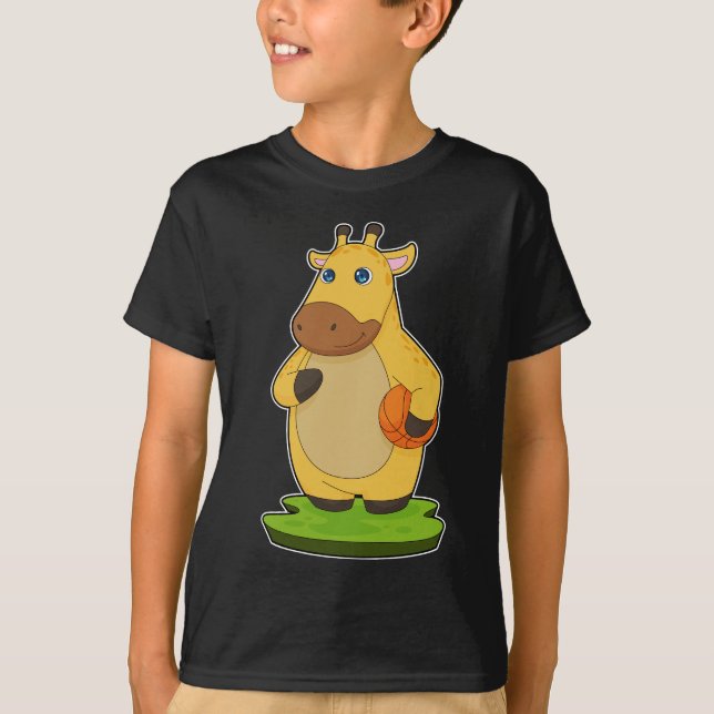 Giraffe Basketball player Basketball T-Shirt (Front)