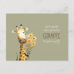Giraffe - Be yourself funny Postcard