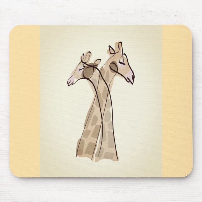 Giraffe Beautiful Mouse Pad (Front)