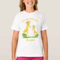 Giraffe Best Big Sister Ever Girls Personalised