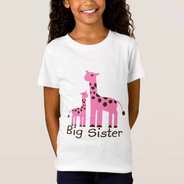 Giraffe Big Sister T-Shirt (Front)