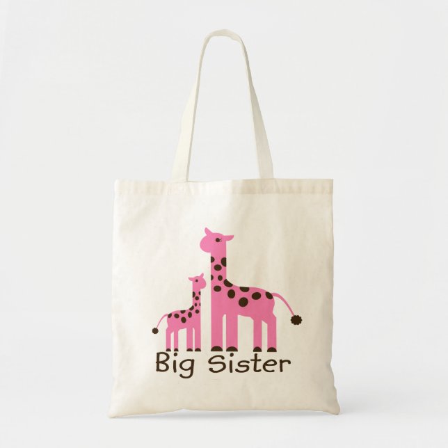 Giraffe Big Sister Tote Bag (Front)
