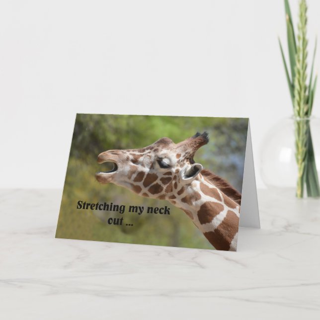Giraffe Birthday Card (Front)