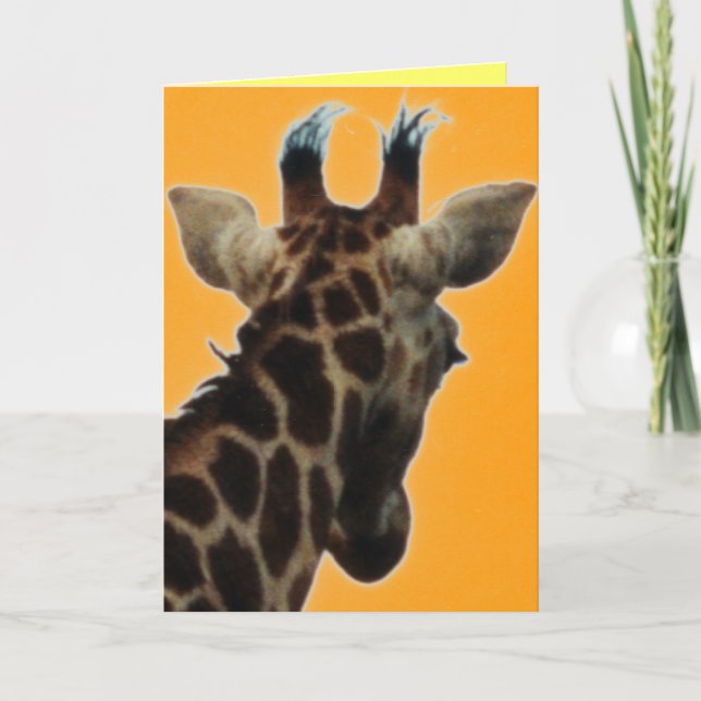 giraffe birthday card (Front)