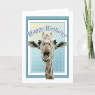 Giraffe Birthday Card