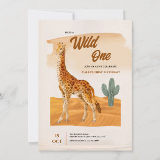Giraffe Birthday Party Invitation