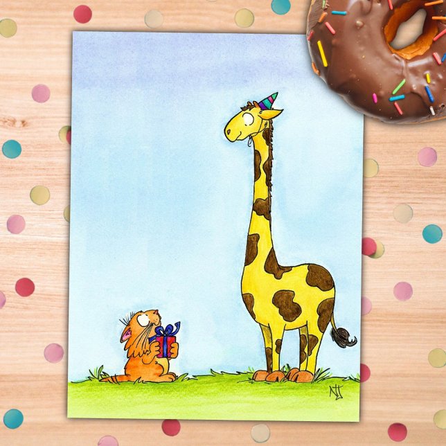 GIRAFFE BIRTHDAY postcard by Nicole Janes (Creator Uploaded)