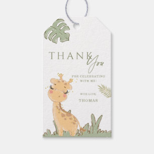 Giraffe Birthday Thank You Gift Tag