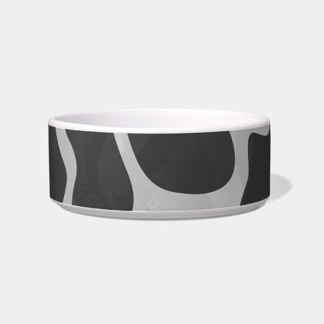 Giraffe Black and Light Grey Print Bowl (Right)