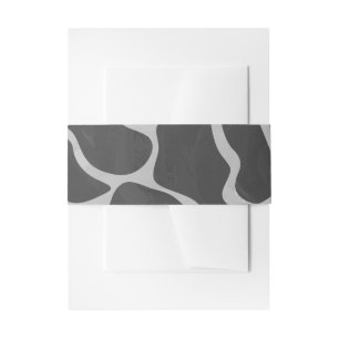 Giraffe Black and Light Grey Print Invitation Belly Band