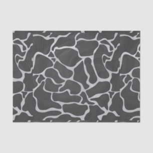 Giraffe Black and Light Grey Print Tissue Paper