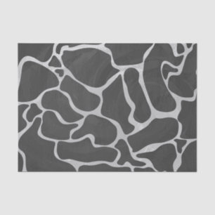Giraffe Black and Light Grey Print Tissue Paper
