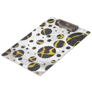Giraffe Black and Yellow Print Clipboard