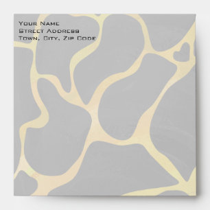 Giraffe Black and Yellow Print Envelopes