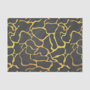 Giraffe Black and Yellow Print Tissue Paper