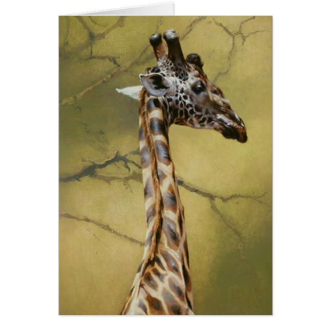Giraffe Blank Card by Andrew Denman (Front)