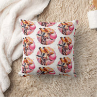 Giraffe Blowing Bubblegum Print
