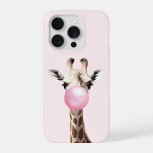 Giraffe Blowing Pink Bubble Gum Phone Case