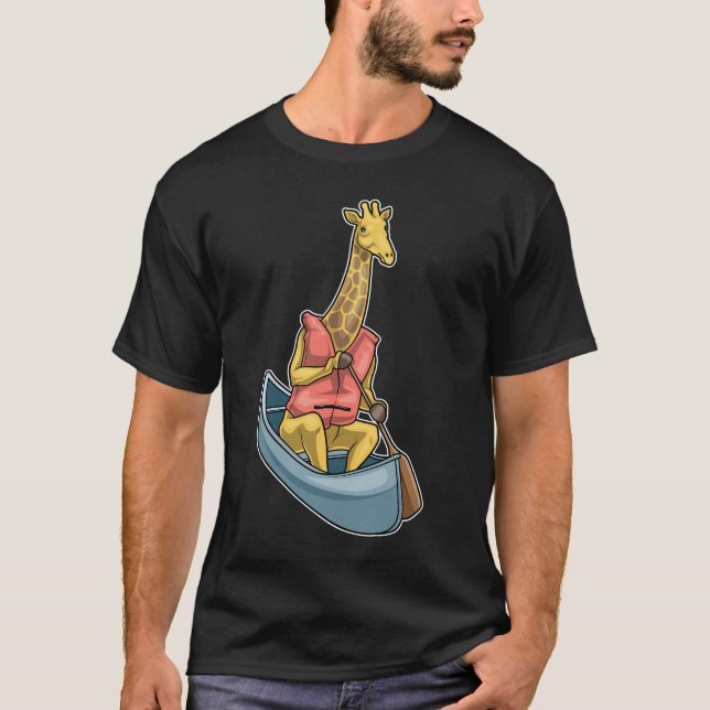 Giraffe Boat Paddle T-Shirt (Front)