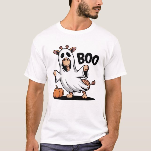 Giraffe Boo Halloween Classic T-Shirt_2 T-Shirt (Front)