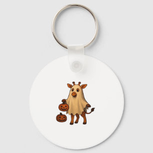 Giraffe Boo Halloween Classic T-Shirt_4 Key Ring