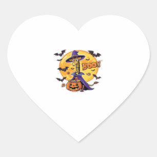 Giraffe Boo Halloween Classic T-Shirt_7 Heart Sticker