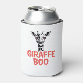 Giraffe Boo Halloween. Creepy Psychedelic Giraffe  Can Cooler