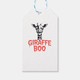 Giraffe Boo Halloween. Creepy Psychedelic Giraffe  Gift Tags