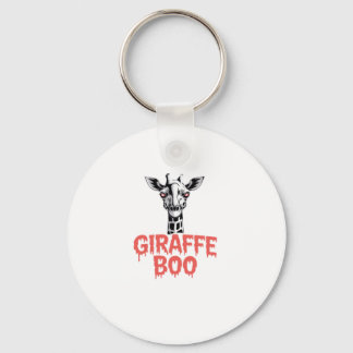 Giraffe Boo Halloween. Creepy Psychedelic Giraffe  Key Ring