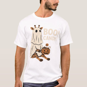 Giraffe Boo Halloween Funny Costume Animal Lover C T-Shirt