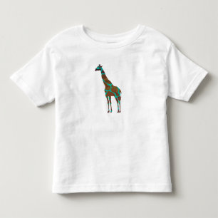 Giraffe Brown and Teal Siloette Shirts