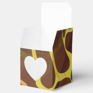 Giraffe Brown and Yellow Print Favour Box
