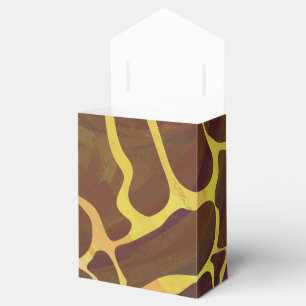 Giraffe Brown and Yellow Print Favour Box