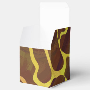 Giraffe Brown and Yellow Print Favour Box