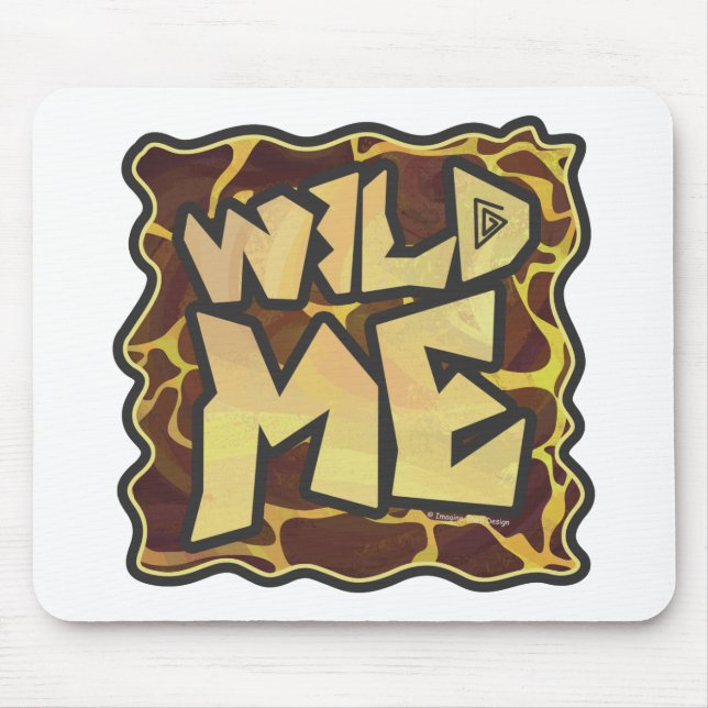 Giraffe Brown and Yellow Print Mouse Pad (Front)