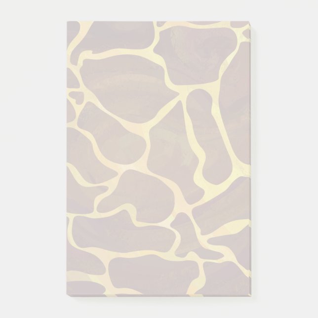 Giraffe Brown and Yellow Print Post-it Notes (Front)