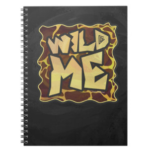 Giraffe Brown and Yellow Print Spiral Notebook