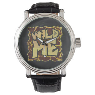 Giraffe Brown and Yellow Print Watch