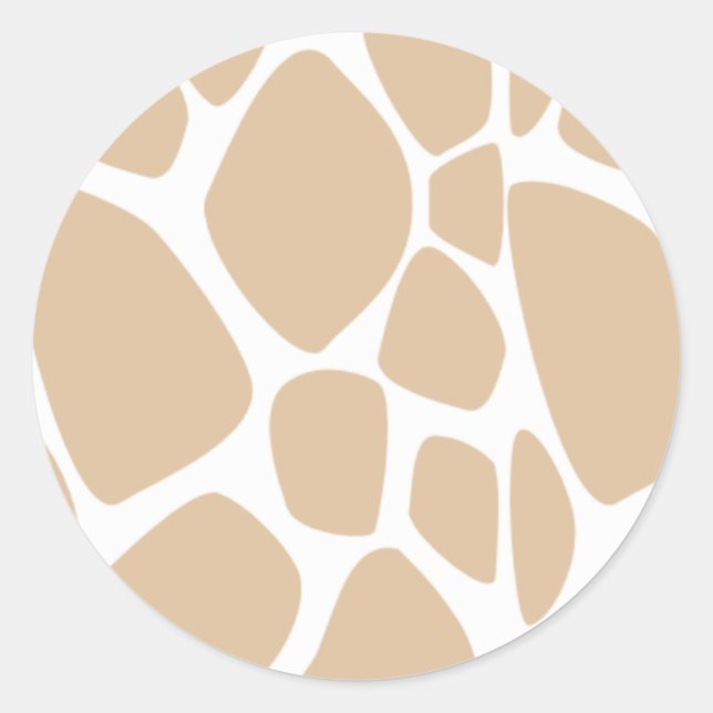 Giraffe Brown Sticker/Envelope Seal (Front)