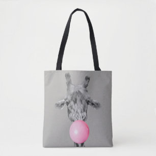 giraffe bubble tote bag