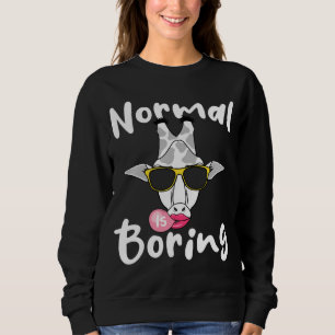 Giraffe Bubblegum Glasses Cute Animal Normal Is B Sweatshirt