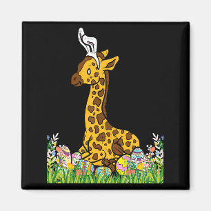 Giraffe Bunny Ears Animal Cute Easter 2023 Boys Gi Magnet
