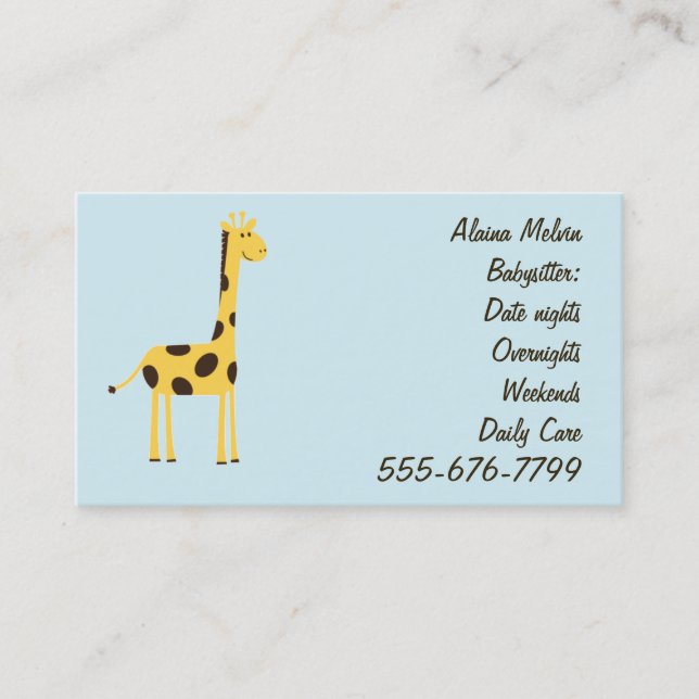 Giraffe Business Card (Front)
