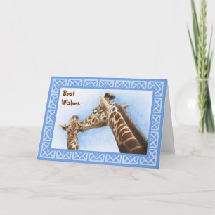 Giraffe & Calf Birthday Card