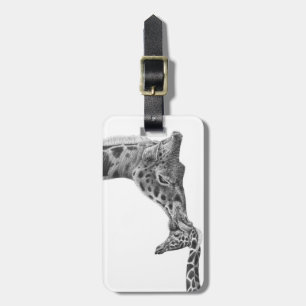 Giraffe & Calf Luggage Tag