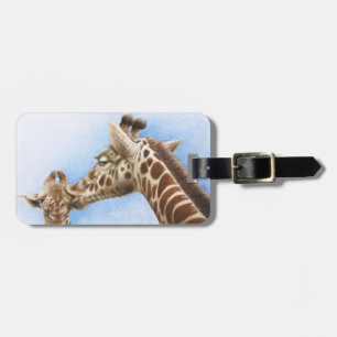 Giraffe & Calf Luggage Tag