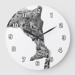 Giraffe & Calf Wall Clock